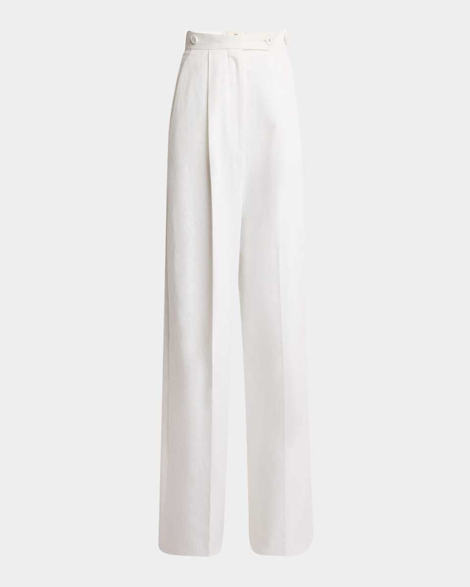 Pleated Wide Leg Trousers